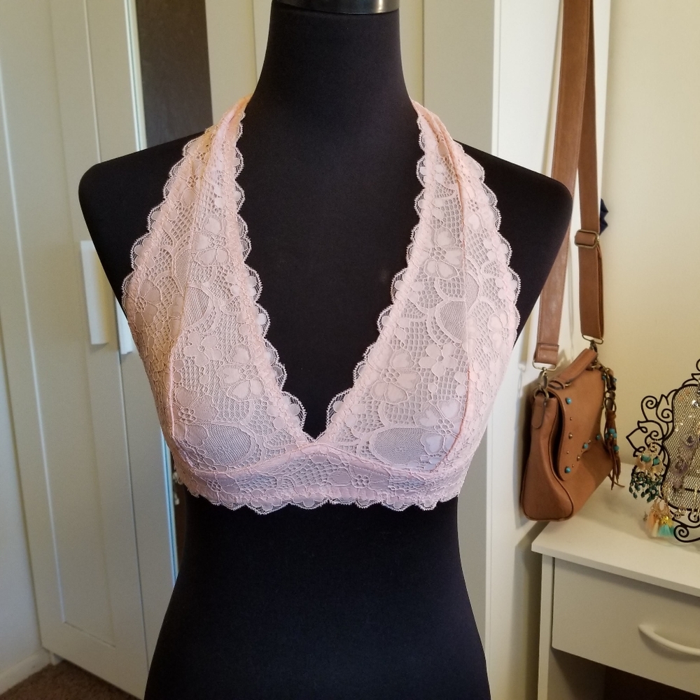 NWT Pink Lacey Bralette